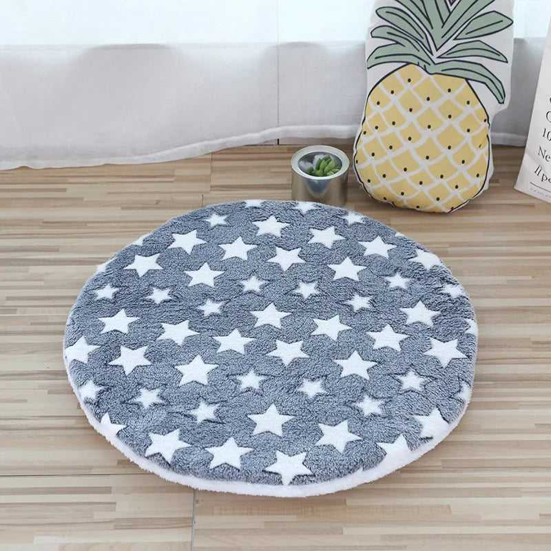 Soft Pet Dog Mat Bed Sofa Cushion Cotton Washable Round Pet Blanket Double-sided Warm Sleeping Beds For Small Medium Dogs Cats