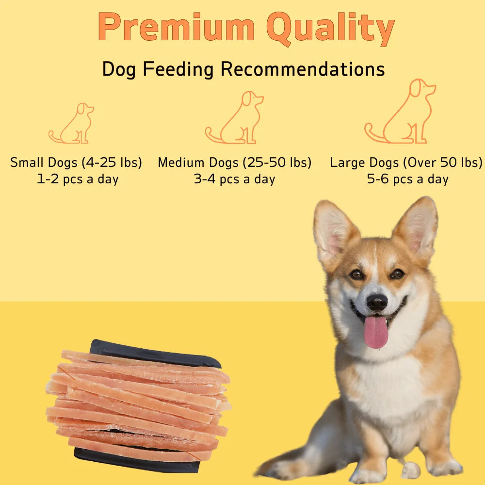 7.05oz/14.11oz(200g/400g)  Chicken Jerkey, All Natural Ingredients, Natural Dog Treats, Healthy, Easily Digestible