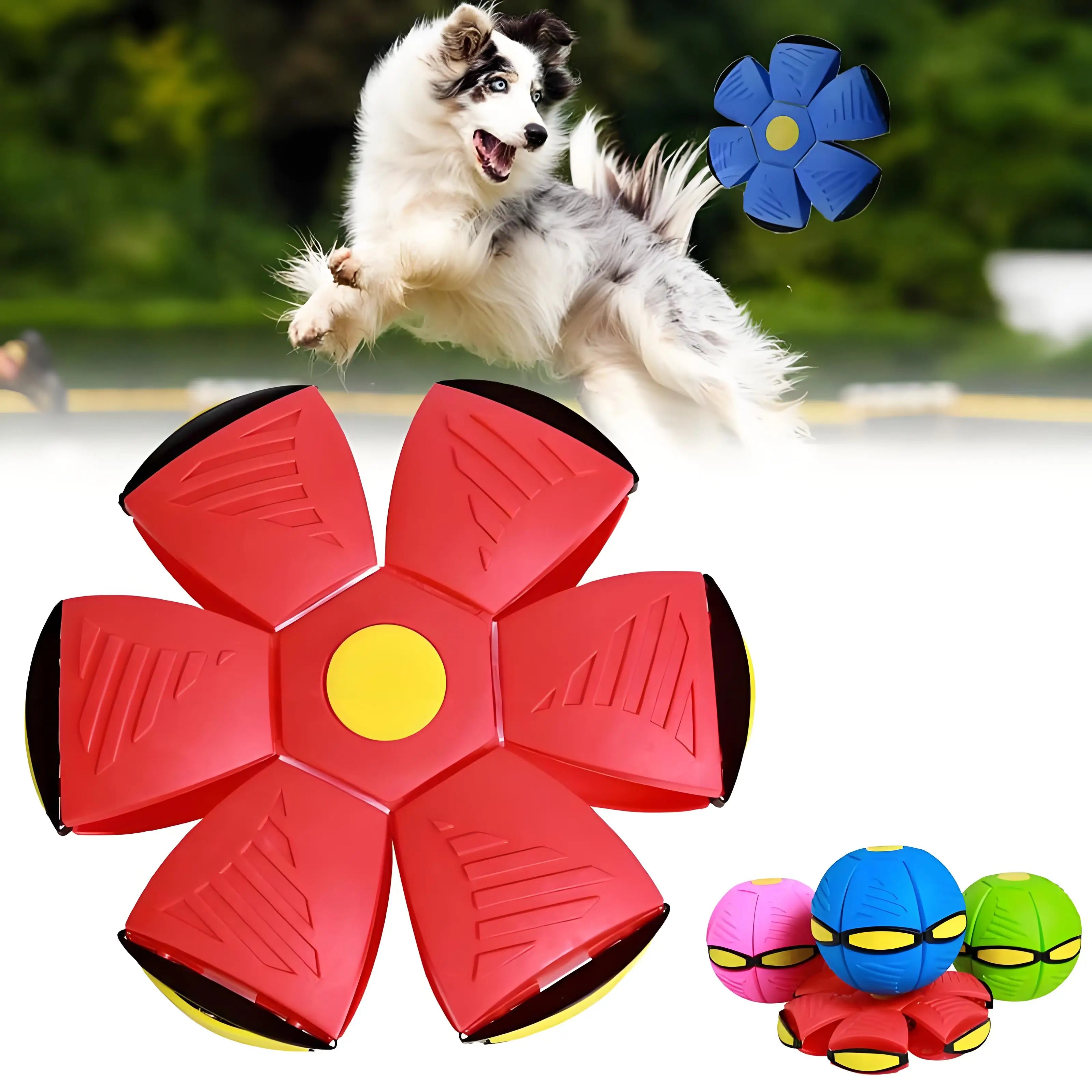 Interactive Bounce Ball Pet Toy, Automatic Deformation Magic Soccer Ball for Cats & Dogs - Chew-Resistant