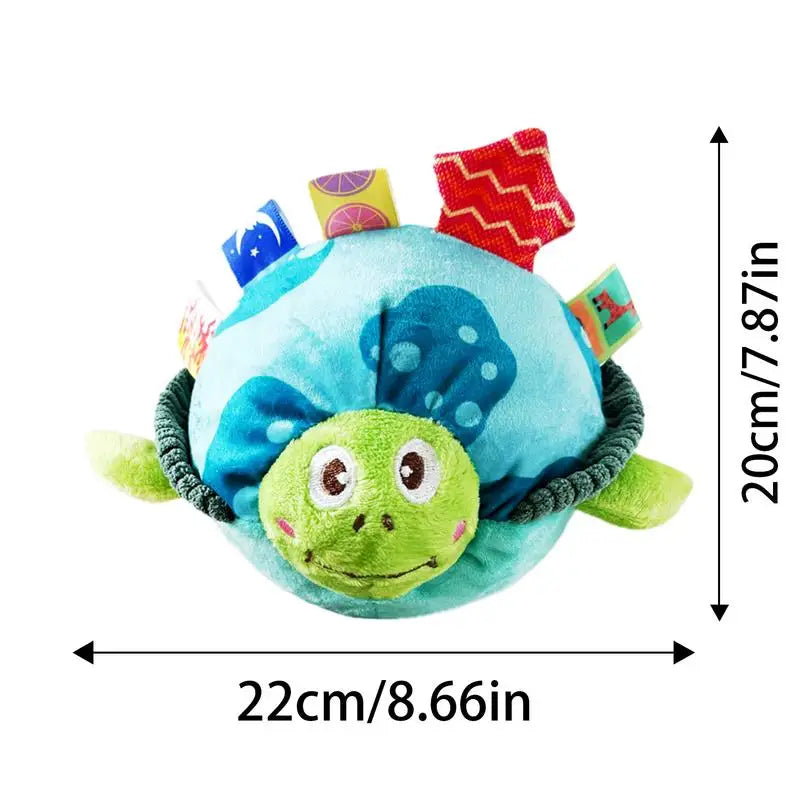 Plush Squeaky Dog Toys Tough Squeaky Teeth Toys For Pet Puppy Cute Turtle Ball Shape Design Interactive Stuffed Pet Dog Chew