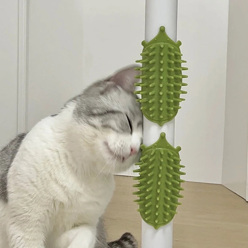 2/1Pcs Pet Cat Hair Removal Massage Comb Cats Scratching Rubbing Brush Kitten Grooming Self cleaning Scratchers Combs