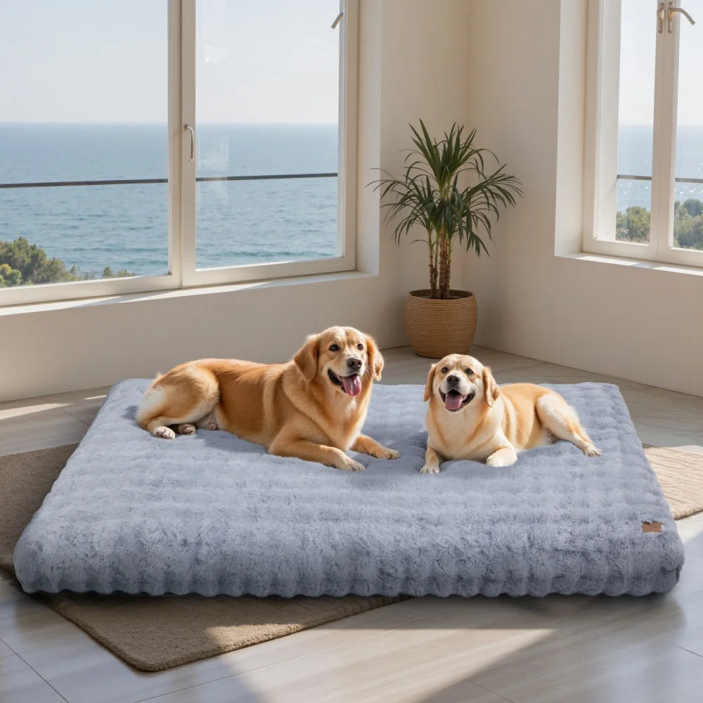 Ultra Plush Dog Bed Soft Pet Cushion Large Dog Crate Puppy Mattress Washable Mat