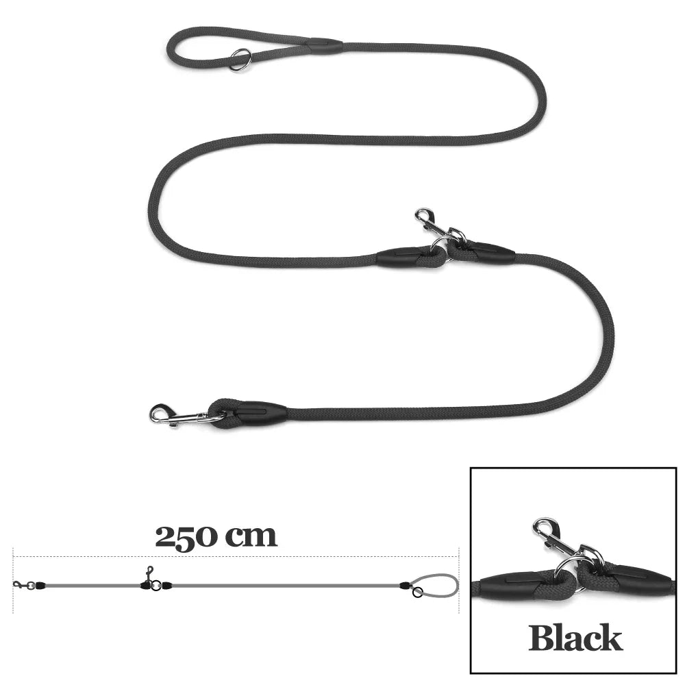 Nylon Dog Leashes Pet Dogs Chain Traction Rope Leads for Running Free Hands Rope Chain for Small Large Dogs