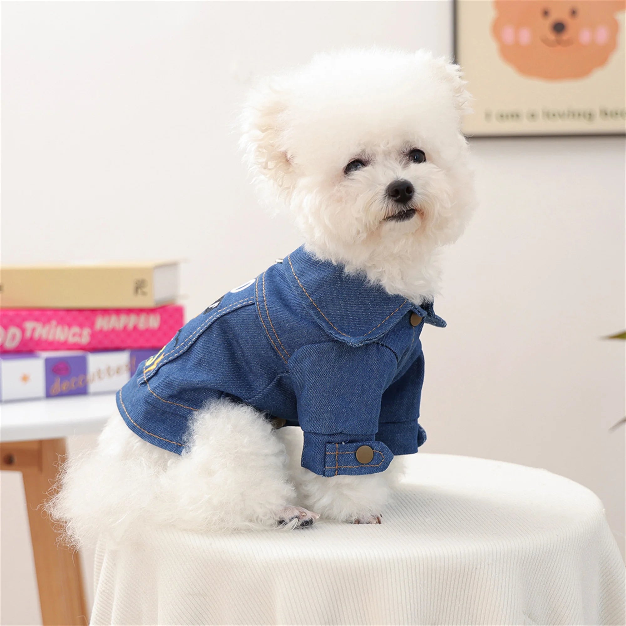 Stylish Floral Print Pet Hoodie Sweatshirt Winter Warm Dog Coat Jacket for Small Medium Large Girl Boy Dogs