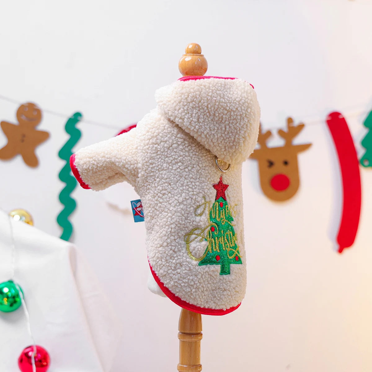 Autumn and Winter First Christmas Sweater Pet Cat Dog Clothes Autumn and Winter Thickened Thermal Hoodie