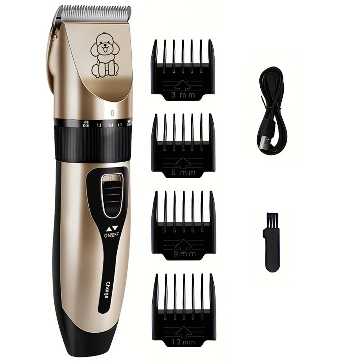Electric Pet Grooming Kit - USB Rechargeable, Cordless Trimmer for Dogs & Cats , Professional Shaver Tool Set, Dog Grooming