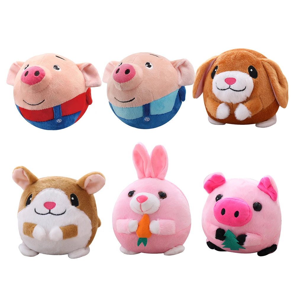 Active Moving Pet Plush Toy Bite Resistant Plush Automatic Bouncing Toys Self-Moving Chewable for Dog Indoor Playing