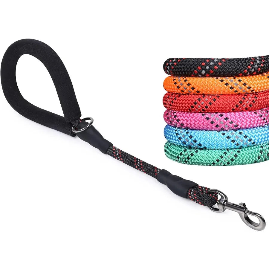 Short Dog Leash Closerok Traffic Leash for Dog with Soft Padded Handle for Training and Walking Heavy Duty and Strong Rope 18ih