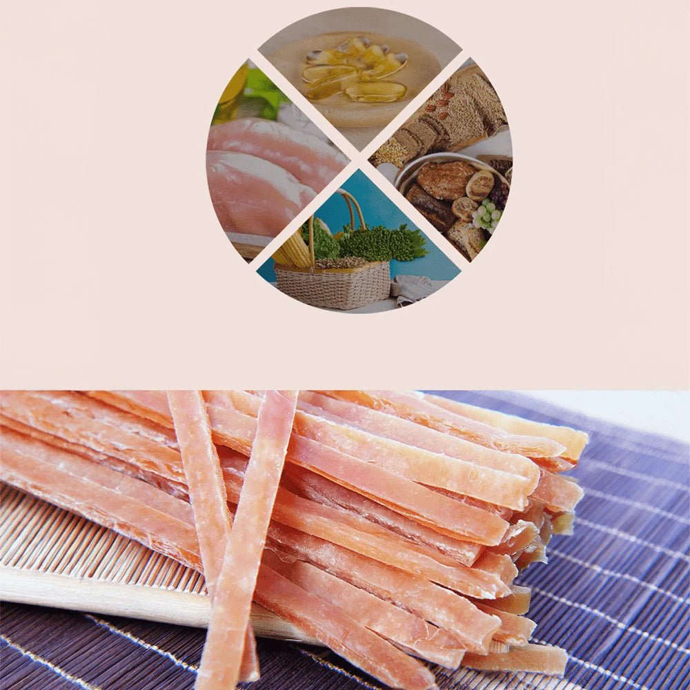 7.05oz/14.11oz(200g/400g)  Chicken Jerkey, All Natural Ingredients, Natural Dog Treats, Healthy, Easily Digestible