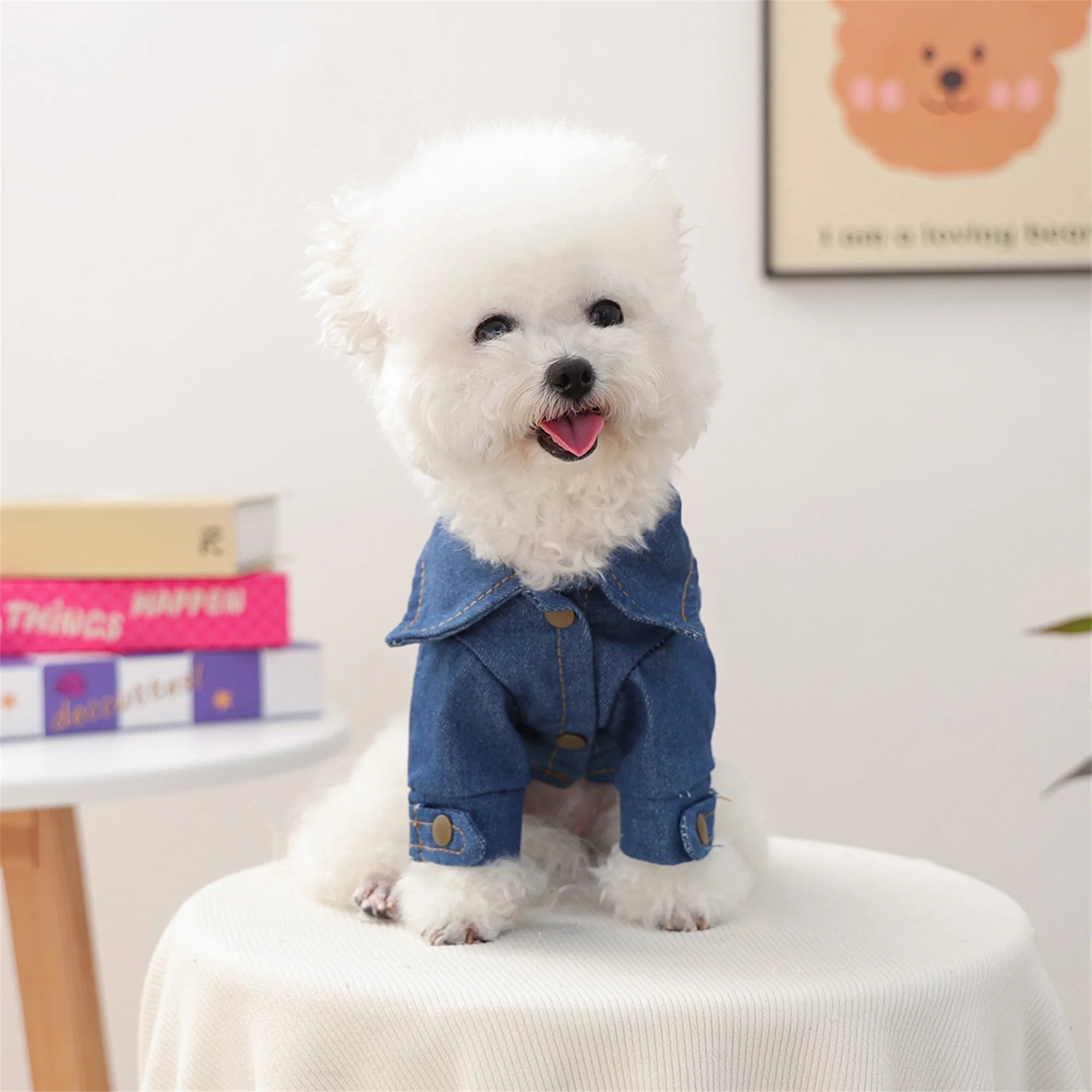 Stylish Floral Print Pet Hoodie Sweatshirt Winter Warm Dog Coat Jacket for Small Medium Large Girl Boy Dogs