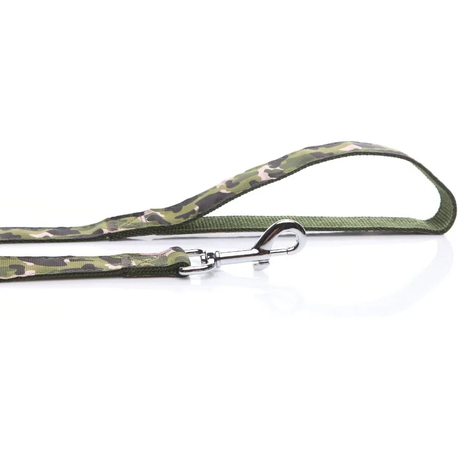 Heavy Duty Dog Leash 6 FT Long 1 Ih Wide Nylon Camouflage Green