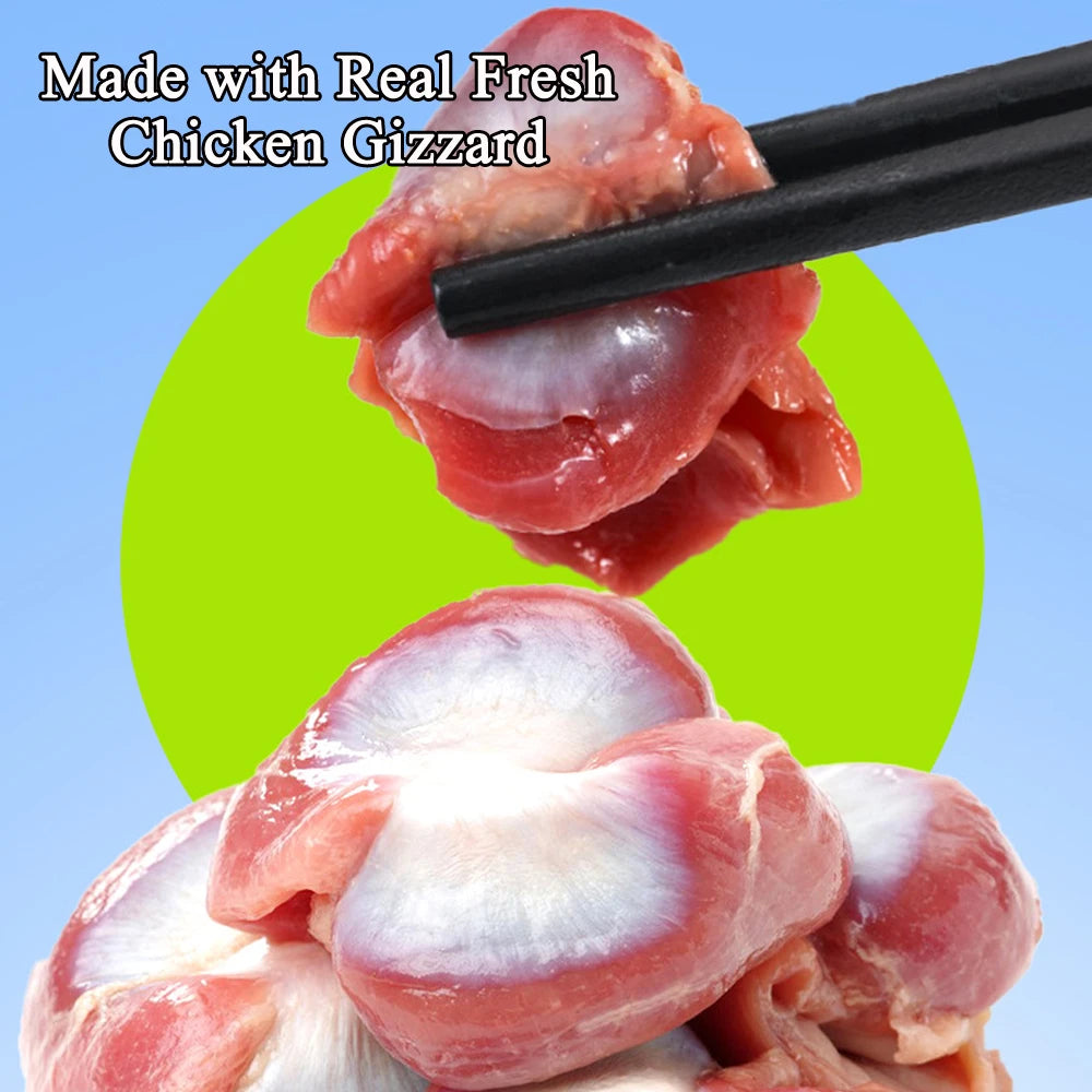 Grain-Free Chicken Gizzard Jerky For Dogs - All Natural Dog Treats for Small, Medium, & Large Dog - Made with Chicken Gizzard