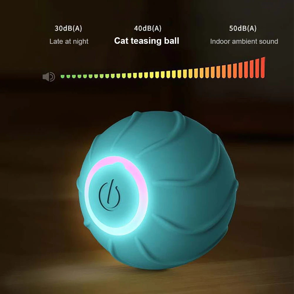 Cat Rolling Ball Obstacle Avoidance Interactive Cat Toy Ball USB Rechargeable Smart Pet Toy Ball Electric Pet Supplies