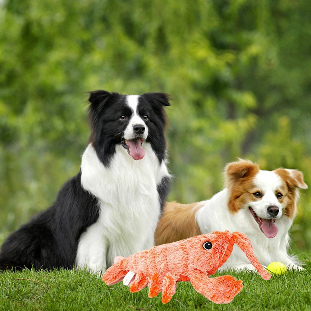 Funny Interactive Dog Plush Toy Floppy Lobster Interactive Dog Toy Floppy Lobster Pet Squeak Toys for Medium Dogs Teething