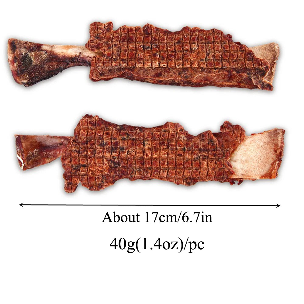 All Natural Beef Rib Dog Treats for Small, Medium, & Large Dog - Dog Chews Long Lasting without Artificial Additives