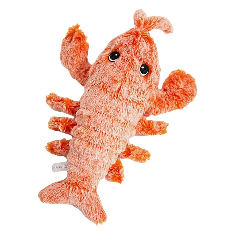 Funny Interactive Dog Plush Toy Floppy Lobster Interactive Dog Toy Floppy Lobster Pet Squeak Toys for Medium Dogs Teething