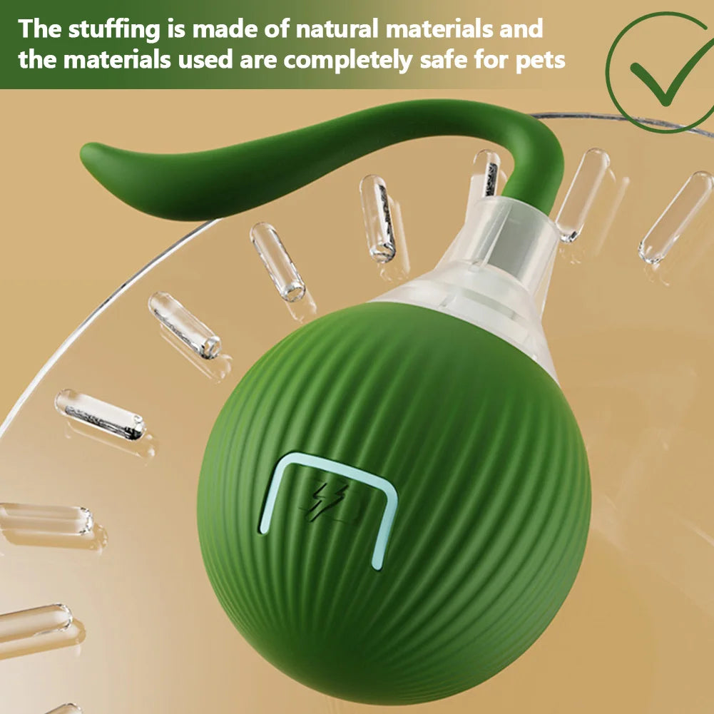 Cat Interactive Ball Toys Automatic Rolling Ball Rechargeable Fast Rolling Ball Anti-Depression Pet Toy for Indoor Cats