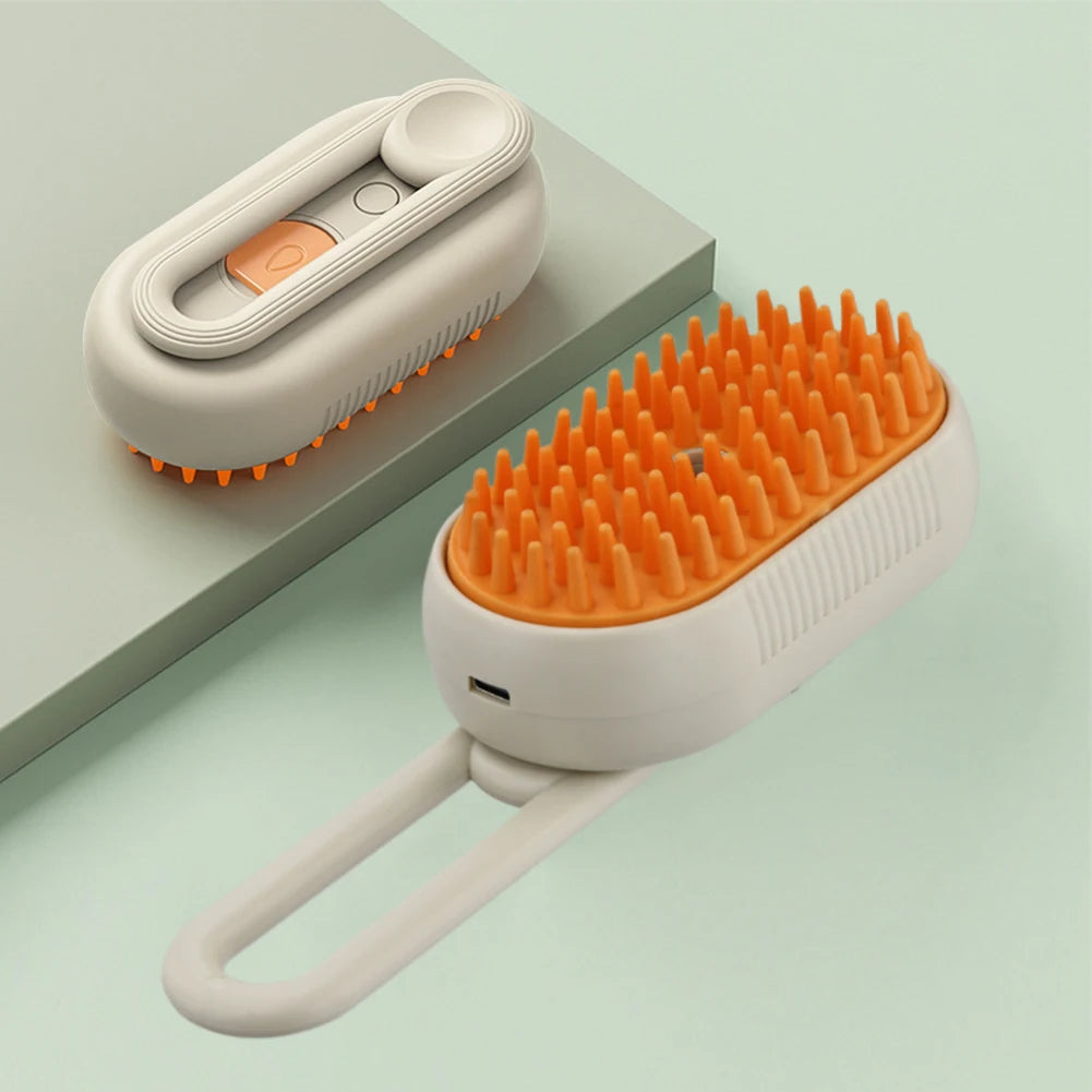 USB Rechargeable Cat Dog Grooming Comb With Electric Water Spray Spray Cat Brush Dog Cat Massage Brush for Washing Brushing