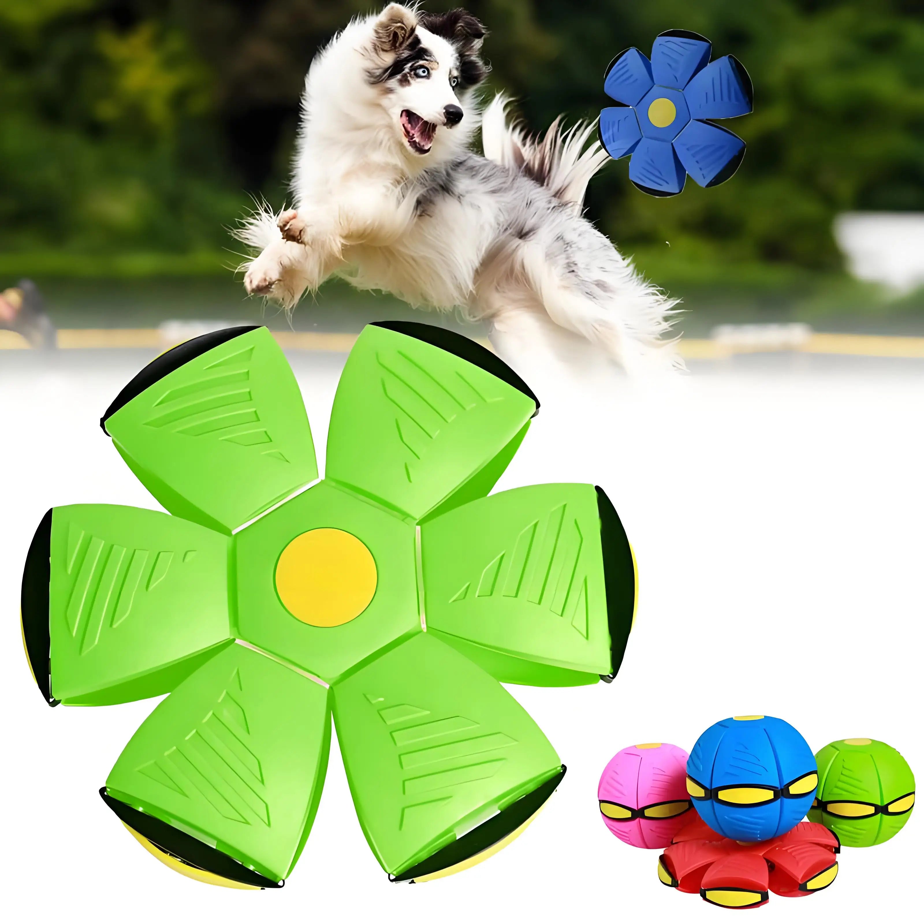 Interactive Bounce Ball Pet Toy, Automatic Deformation Magic Soccer Ball for Cats & Dogs - Chew-Resistant