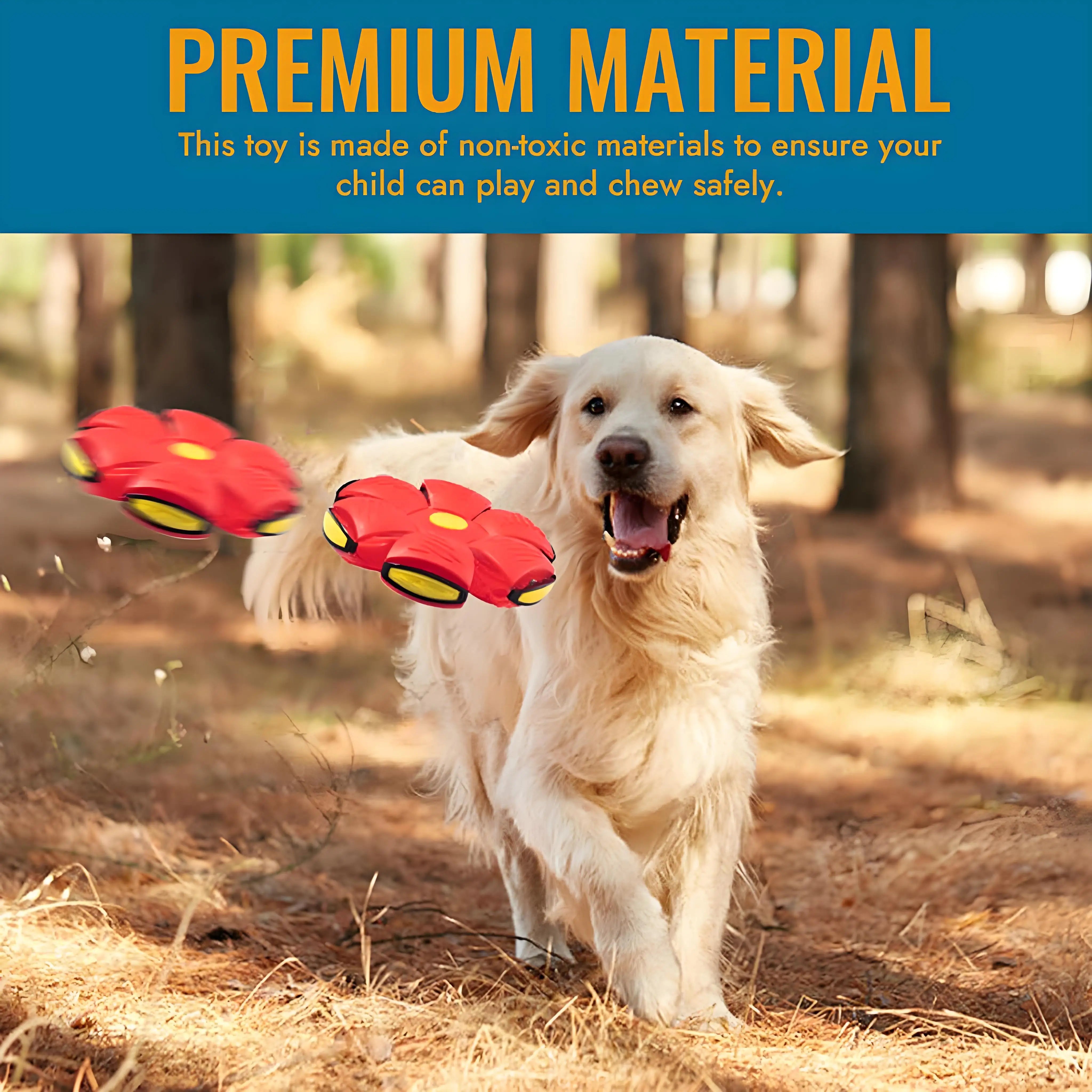 Interactive Bounce Ball Pet Toy, Automatic Deformation Magic Soccer Ball for Cats & Dogs - Chew-Resistant