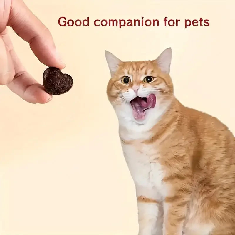 Freeze-Dried Cat Treats, Rabbit Blood Pet Food for Dogs, Iron-Rich Dog Cat Treats, High Protein Training Treats, 3.5oz