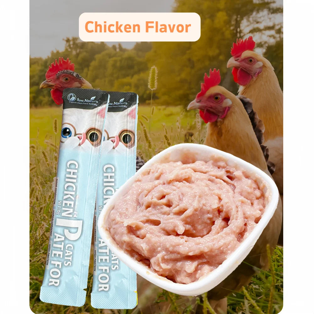 10.58oz(300g) Cat Stick, Chicken Flavor, Skipjack & Rabbit Flavor, Tunna & Fish Seed Flavor, Salmon & Fish Oil Flavor