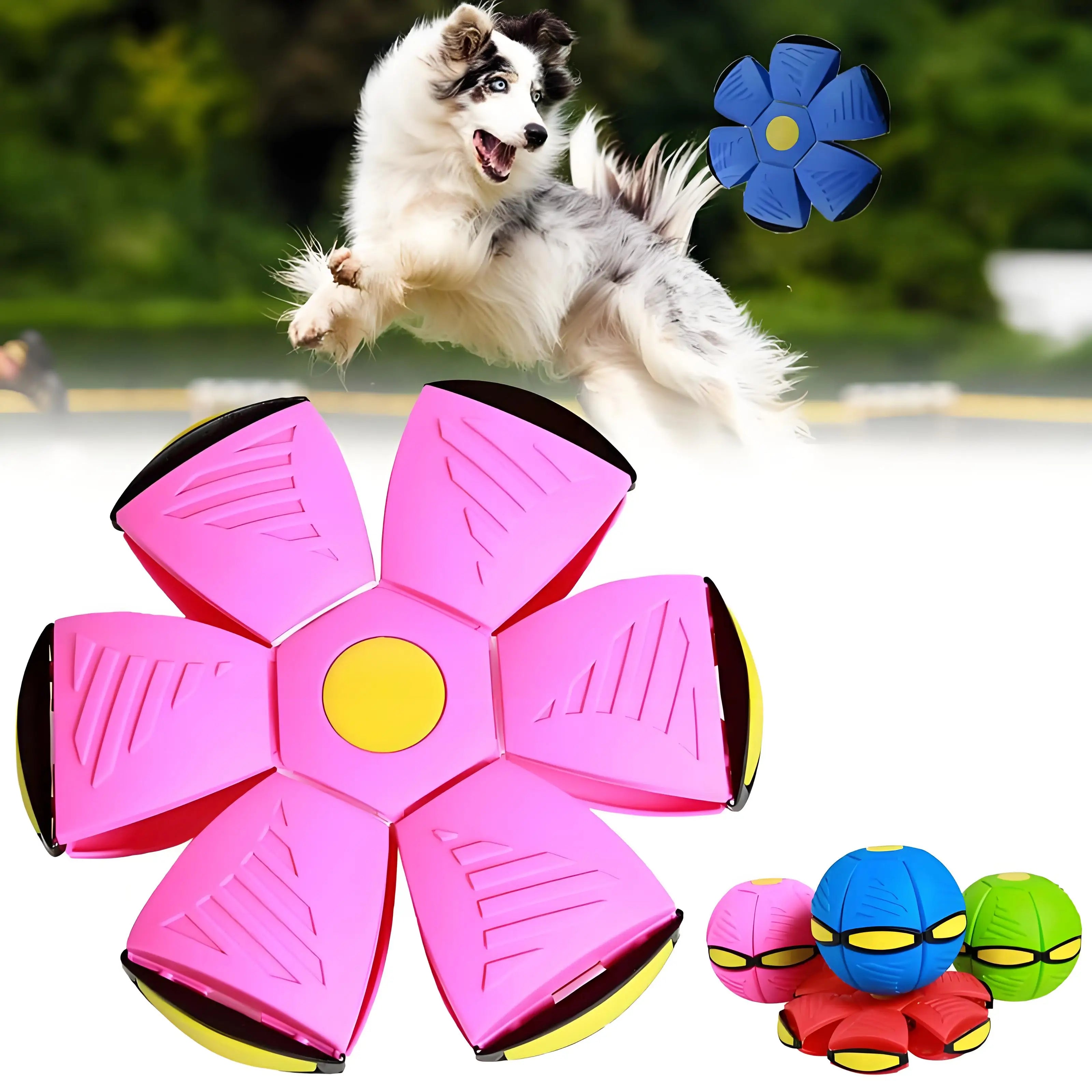 Interactive Bounce Ball Pet Toy, Automatic Deformation Magic Soccer Ball for Cats & Dogs - Chew-Resistant