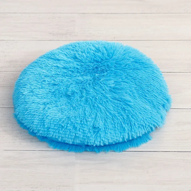 Soft Plush Round Cat Bed Mat for Small Dogs Cats Cozy Fleece Pet Sleeping Mat Kitten Puppy Nest Warm Pet Cushion Cat Accessories