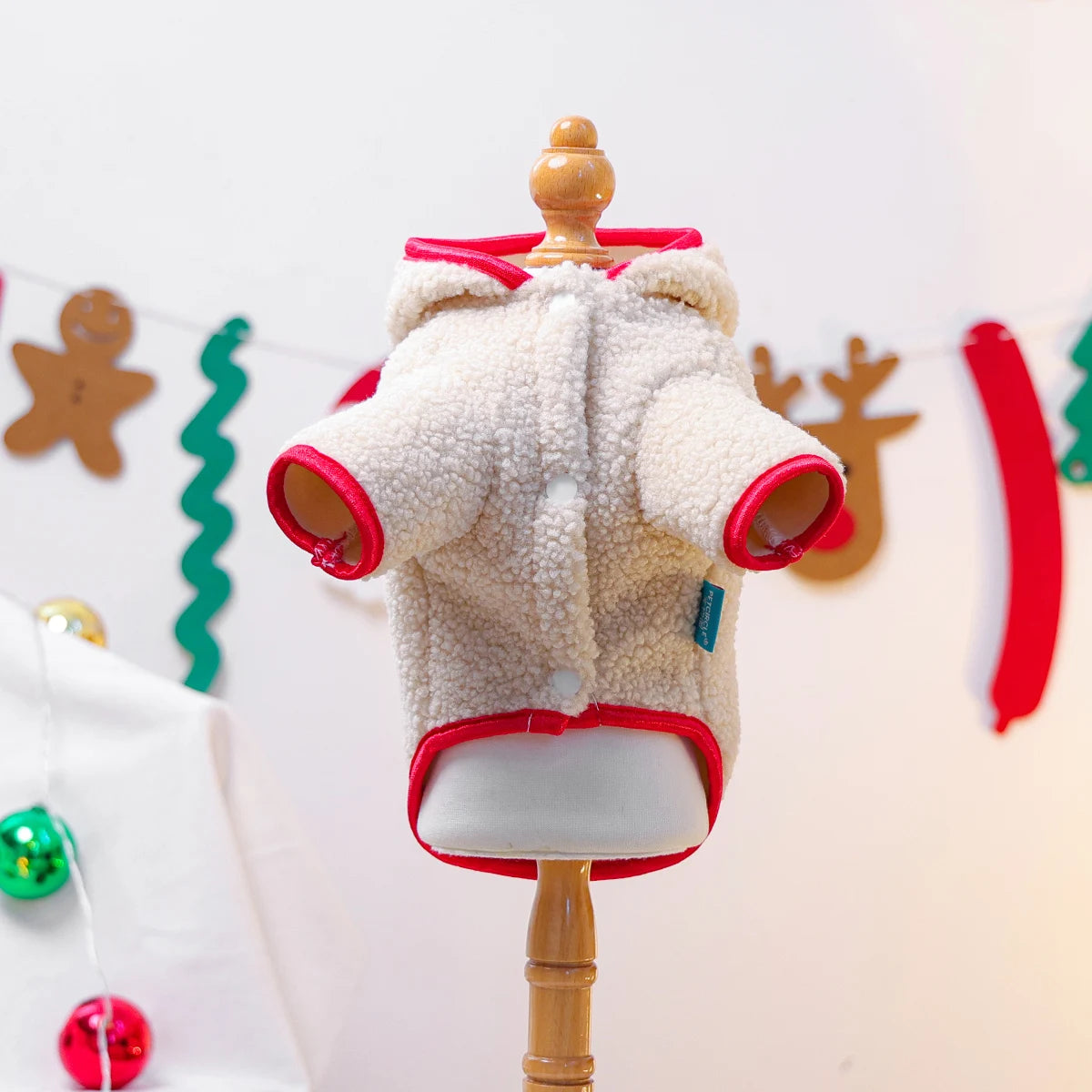 Autumn and Winter First Christmas Sweater Pet Cat Dog Clothes Autumn and Winter Thickened Thermal Hoodie