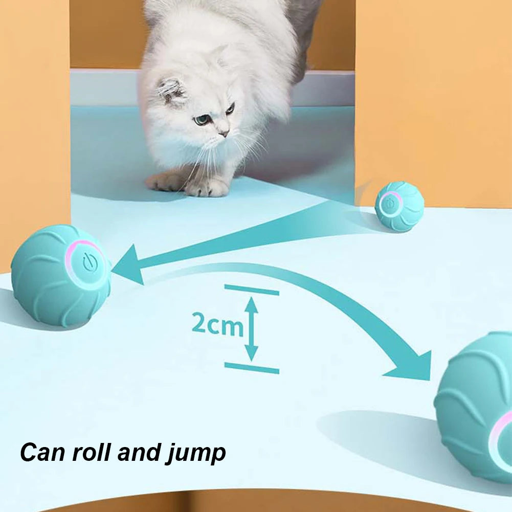 Cat Rolling Ball Obstacle Avoidance Interactive Cat Toy Ball USB Rechargeable Smart Pet Toy Ball Electric Pet Supplies