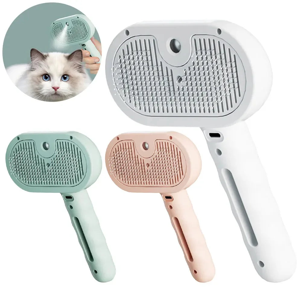 3 in 1 Cat Steam Brush Pet Spray Hair Removal Comb Cat Hair Brush Cat Brush for Shedding & Grooming for Cats Dogs Small Animals
