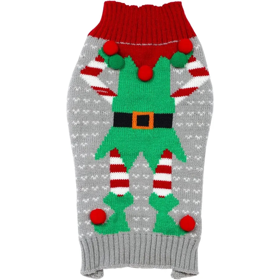 Cat Christmas Sweater Small Pet Dog Xmas Santa Claus Knitwear Warm Clothes Clown XSmall