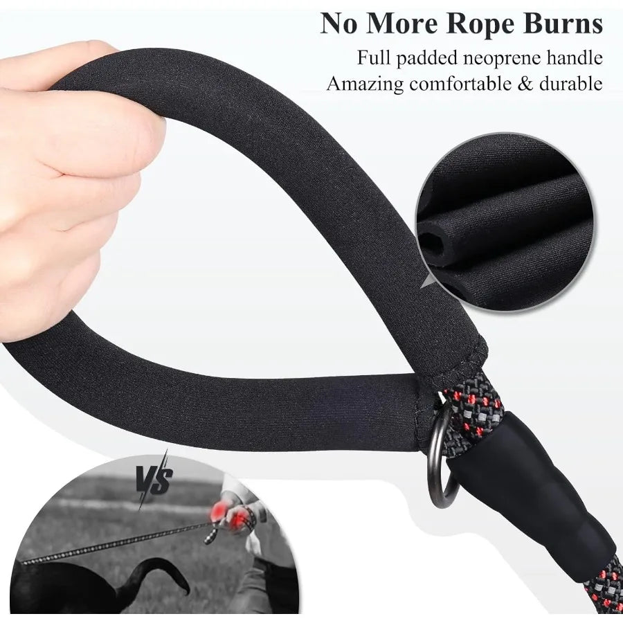 Short Dog Leash Closerok Traffic Leash for Dog with Soft Padded Handle for Training and Walking Heavy Duty and Strong Rope 18ih